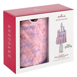 COPY - 🌟 NIB Hallmark Disney Princesses Box Set Tree Skirt & Topper pink